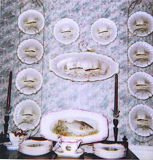 Fish Set 13 pc - China from Limoges France Item huitcent