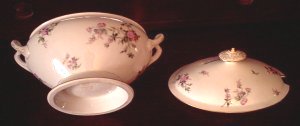 Haviland Cleveland for Rice & Burnett red mark under each item written in French Item M2C