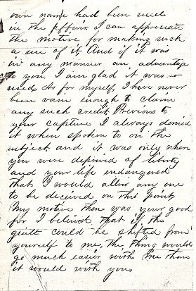 Letter from James Mason to Captain Frank B Gurley