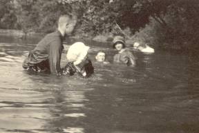 Kids in Flint River
