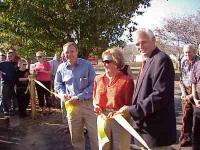 Ribbon Cutting at the park Jerry Craig, Carolyn Stone, and Larry Hollingsworth