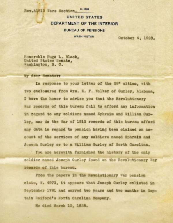 1928 Letter by Winfield Scott