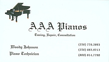 Woody Johnson Piano Technician Specializing in repair and tuning pianos